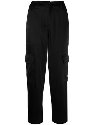 Michael Kors satin-finish tapered-leg trousers - Black