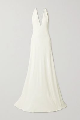 Michael Lo Sordo - Alexandra Silk Crepe De Chine Gown - Ivory