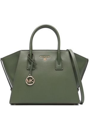 Michael Michael Kors large Avril logo-lettering leather tote bag - Green
