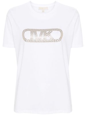 Michael Michael Kors logo-embellished organic cotton T-shirt - White