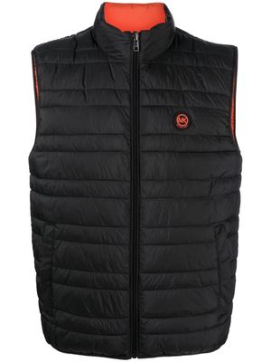 Michael Michael Kors logo-plaque quilted gilet - Black