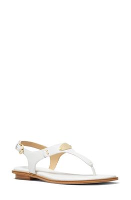 MICHAEL Michael Kors Logo Plate Slingback Sandal in Optic White