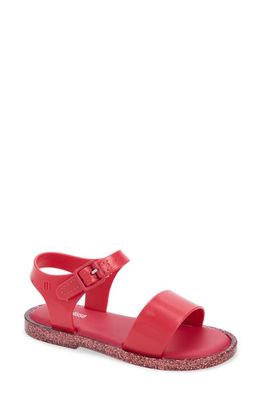 Mini Melissa Mar Glitter Jelly Sandal in Pink/Pink Glitter
