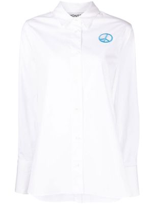 Monse cut-out peace stretch-cotton shirt - White