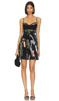Monse Pleated Baby Doll Dress in Black