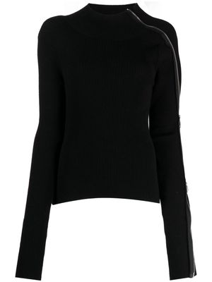Monse zip-detailed rollneck jumper - Black