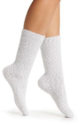 Nordstrom Cozy Space Dye Crew Socks in Grey Micro