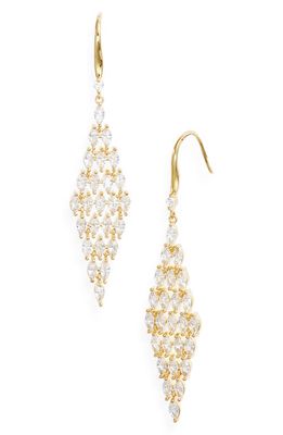 Nordstrom Cubic Zirconia Kite Drop Earrings in Clear- Gold