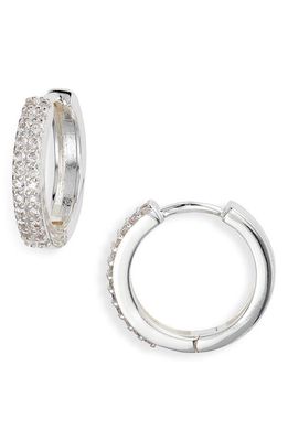 Nordstrom Demi Fine Pavé Hoop Earrings in Sterling Silver Plated
