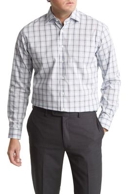 Nordstrom Trim Fit Non-Iron Dress Shirt in Blue Skyway Wilburt Plaid