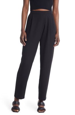 Open Edit Asymmetric Faux Wrap Trousers in Black