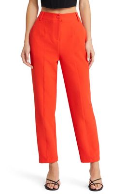 Open Edit Barrel Leg Ankle Pants in Red Alert