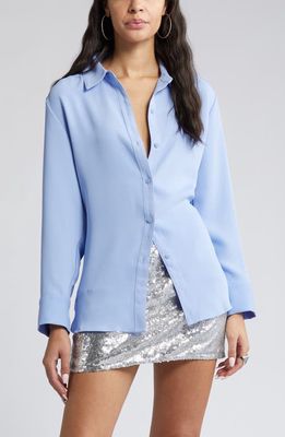 Open Edit Button Down Shirt in Blue Hydrangea