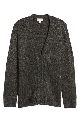 Open Edit Metallic Cardigan in Black
