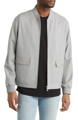 Open Edit Twill Bomber Jacket in Grey Pindot