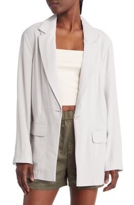 Open Edit Unstructured Blazer in Grey Violet