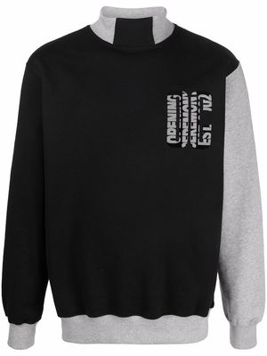 Opening Ceremony logo-print colour-block sweatshirt - Black