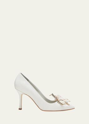 Orientalia Pearly Charm Satin Pumps