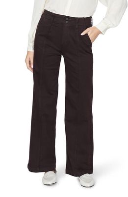PAIGE Brooklyn Wide Leg Pants in Vintage Black Cherry