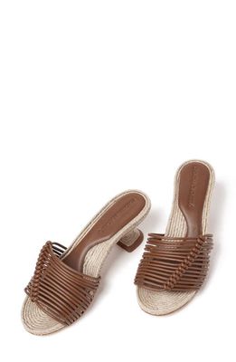 Paloma Barcelo Ada Espadrille Slide Sandal in Cuoio