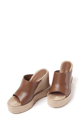 Paloma Barcelo Camila Wedge Sandal in Cuoio