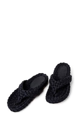 Paloma Barcelo Nea Satin Flip Flop in Navy