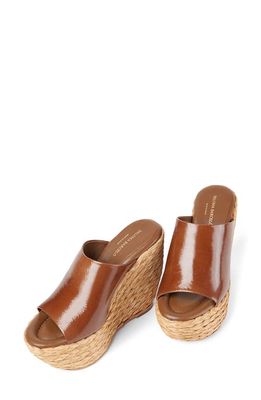 Paloma Barcelo Ritmo Platform Wedge Sandal in Brown