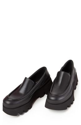 Paloma Barcelo Teseo Lug Sole Loafer in Black