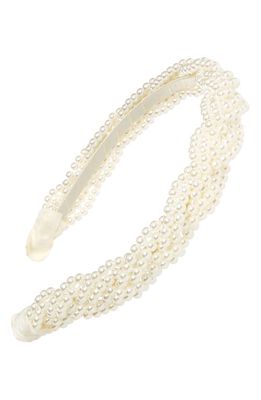 Petit Moments Juliana Imitation Pearl Headband in Cream