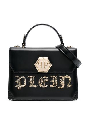 Philipp Plein Gothic Plein leather tote bag - Black
