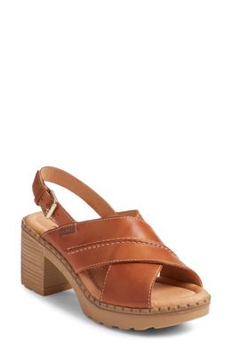 PIKOLINOS Canarias Slingback Platform Sandal in Brandy