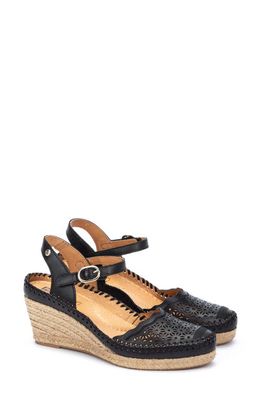 PIKOLINOS Vila Espadrille Wedge in Black