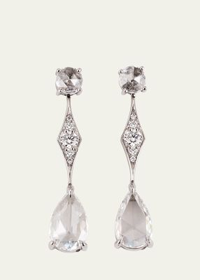 Platinum Earrings with Diamonds