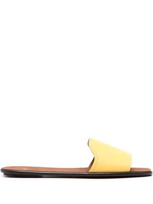 Polo Ralph Lauren logo-debossed leather sandals - Yellow