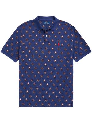 Polo Ralph Lauren Polo Pony-print cotton polo shirt - Blue
