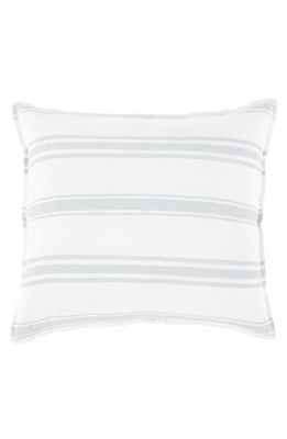 Pom Pom at Home Jackson Stripe Linen Euro Sham in White/Ocean