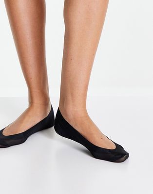 Pretty Polly Naturals footsie socks in black