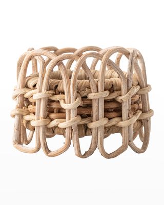 Provence Rattan Whitewash Napkin Ring