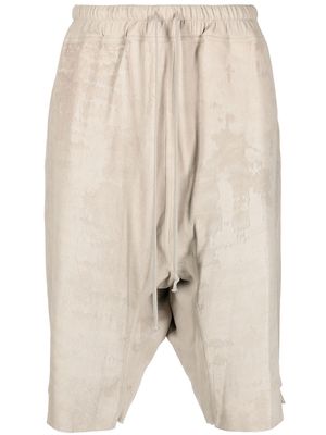 Rick Owens drawstring drop-crotch shorts - Neutrals
