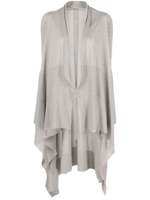 Rick Owens Long Wrap virgin wool cardigan - Grey