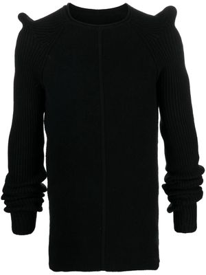 Rick Owens Luxor 3D-detail cashmere jumper - Black