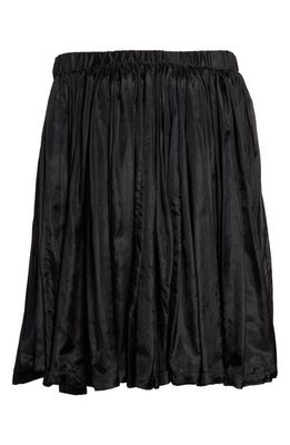 Rick Owens Medusa Draped Off the Shoulder Silk Tunic in Black