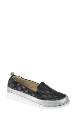 Ron White Nellaya Quilted Slip-On Platform Sneaker in Onyx