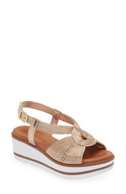 Ron White Payton Wedge Sandal in Rose Gold