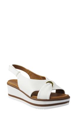 Ron White Pria Slingback Platform Sandal in Pure White