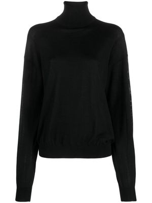 Saint Laurent high-neck wool jumper - Black