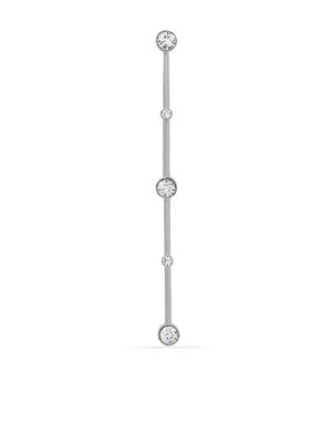 Saint Laurent rhinestone-embellished brooch - Silver
