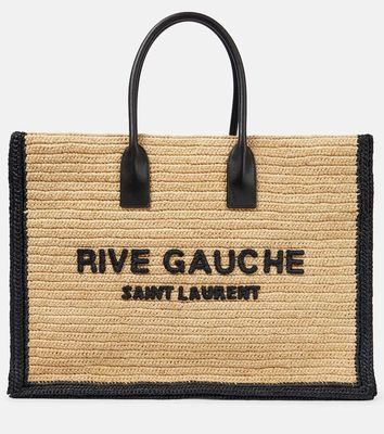 Saint Laurent Rive Gauche raffia tote