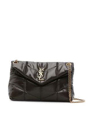Saint Laurent small Puffer shoulder bag - Brown