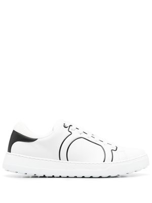 Salvatore Ferragamo Liberty Gancini-print sneakers - White Salvatore Ferragamo Liberty Gancini-print sneakers - White